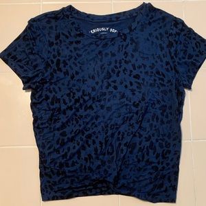 DONATED!! Beautiful blue leopard print top!